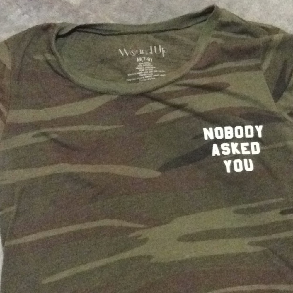 green camouflage shirt